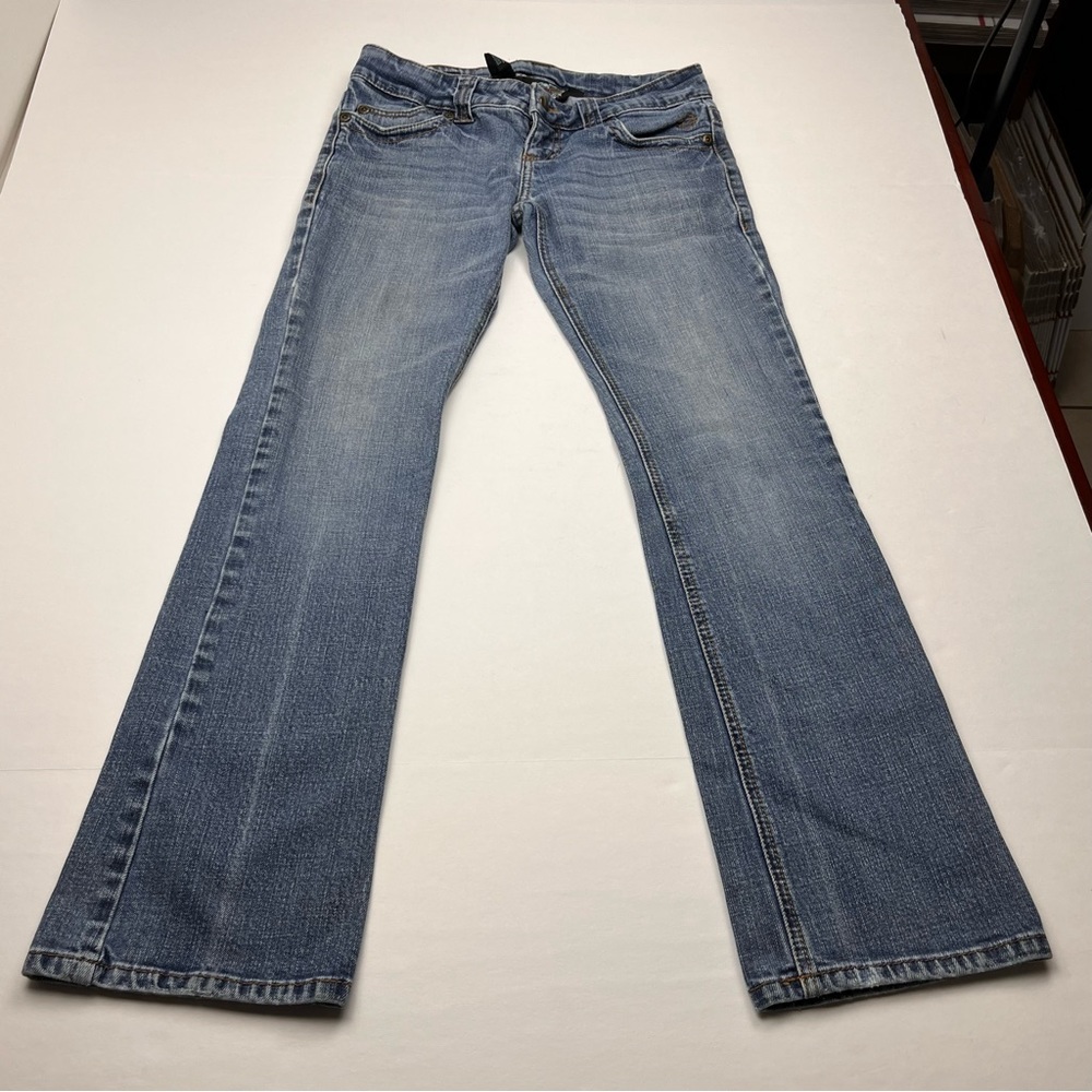 Harley-Davidson Motorcycle Womens Size 4 27 Blue Denim Jeans Low Rise Bootcut